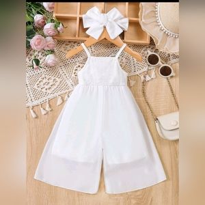 Baby Contrast Lace Cami Jumpsuit & Accessory Headband